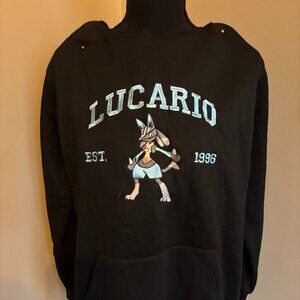 Pokemon " Lucario" Anime Embroidered Sweatshirt